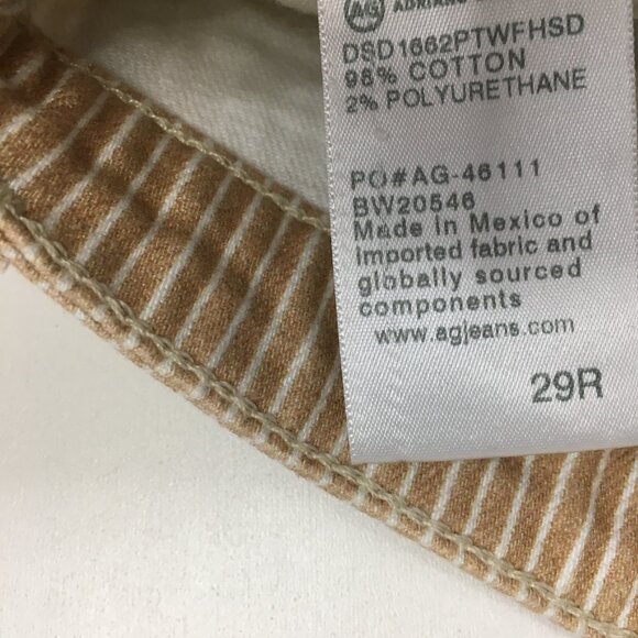 AG Adriano Goldschmied Tan Striped Jeans - Picture 4 of 14